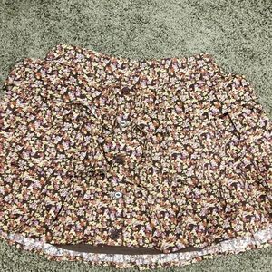 Floral middle length skirt